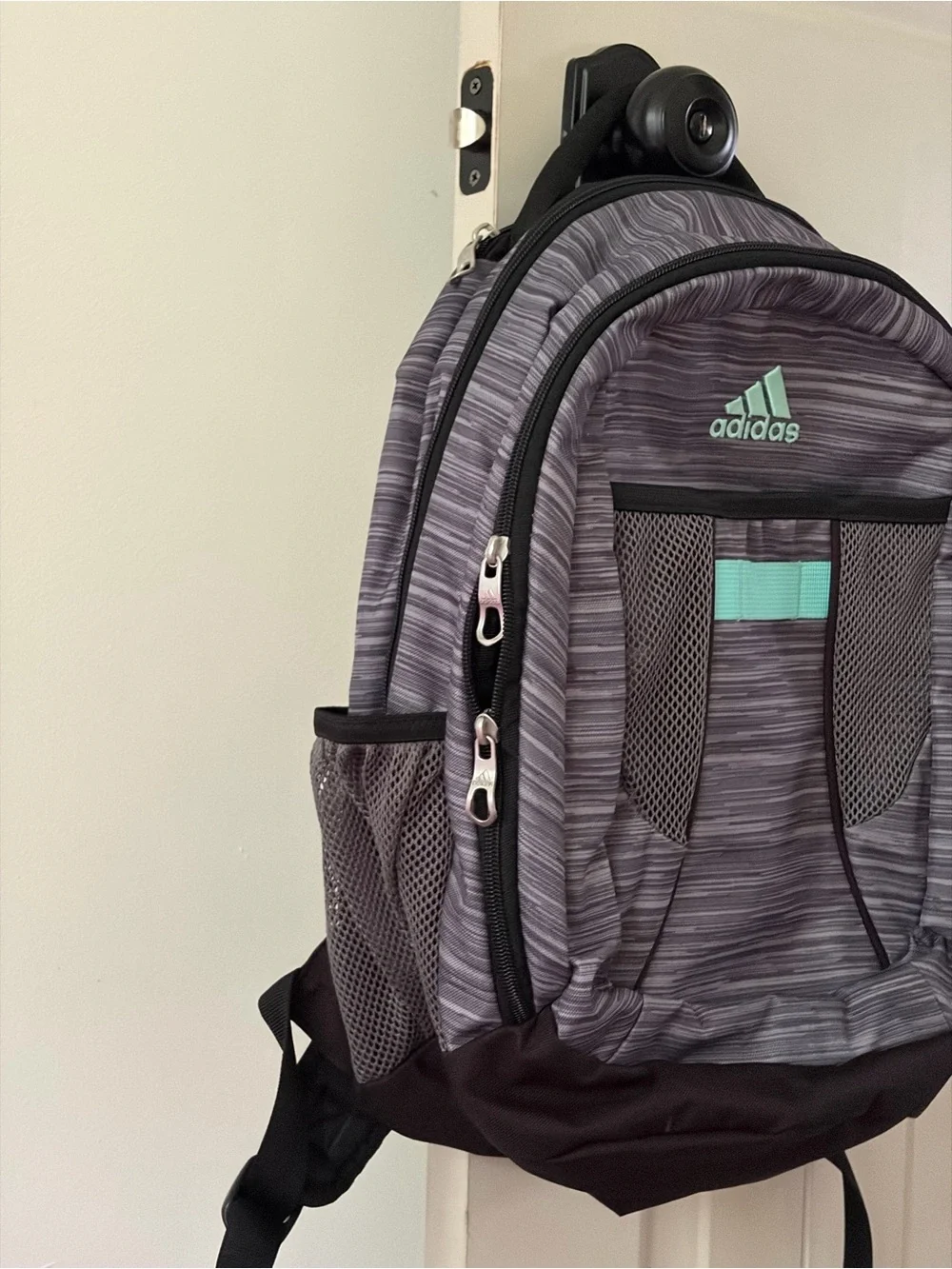 adidas Striker II Backpack - Gray Space Dye & Mint Green Accent
